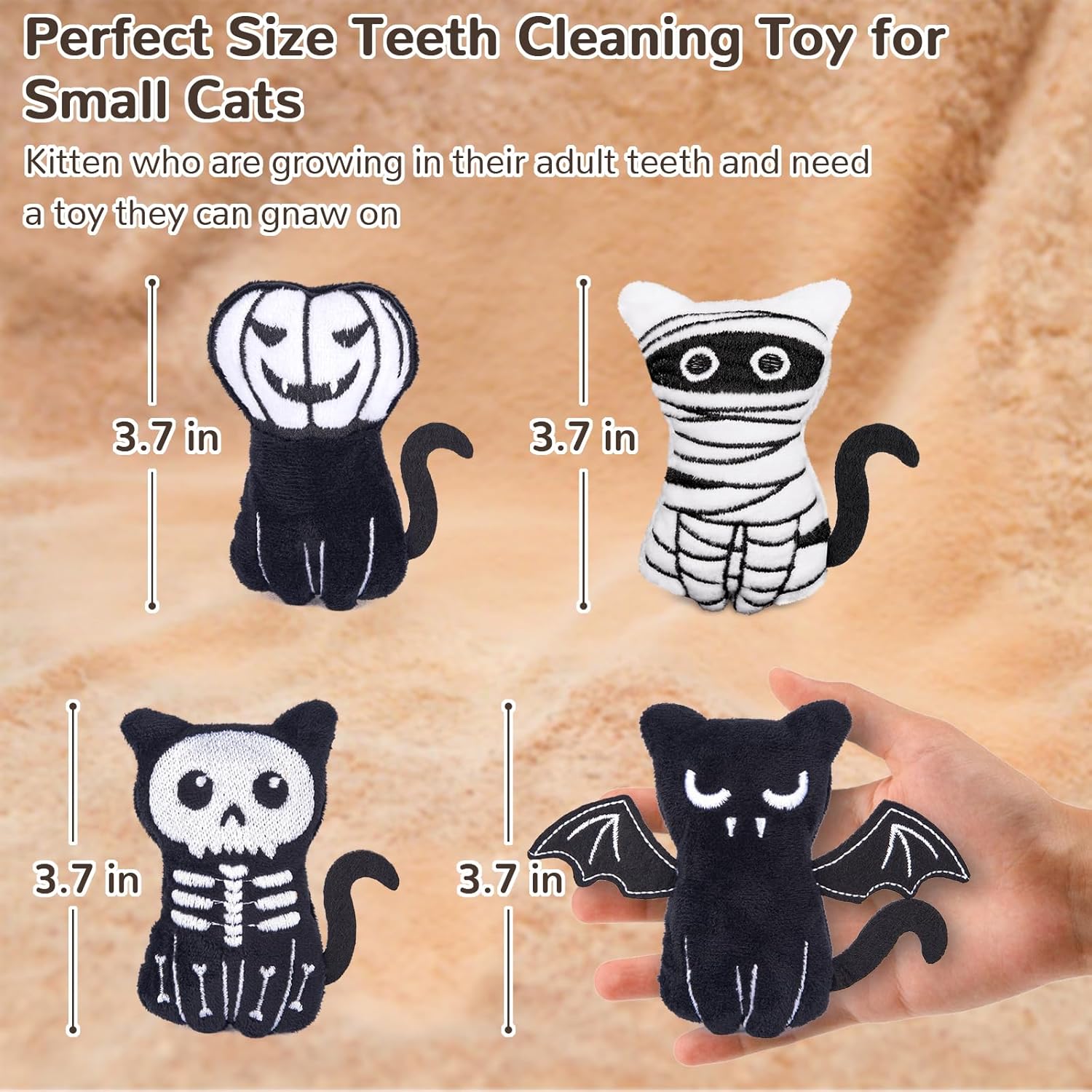 Cat Toys, Crinkly Catnip Toys for Indoor Cats Kitty Chew, Safe Teeth Cleaning Kitten Toy, Interactive Cat Nip Kicker Toy,