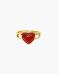 Carnelian Heart Ring