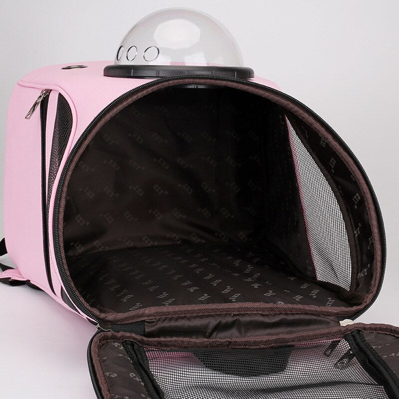 Big space solid color pet carrier backpack bag breathable