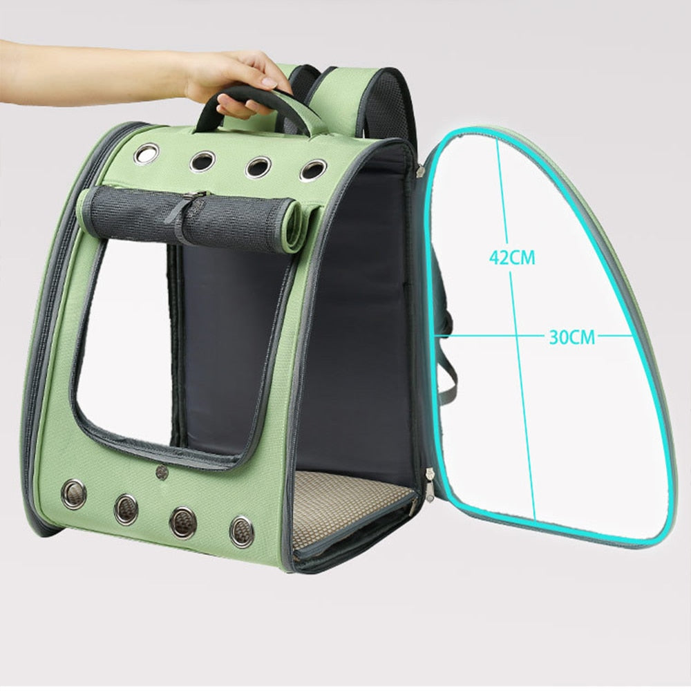 Cat carrier bag transparent pvc large capacity double shoulder backpack