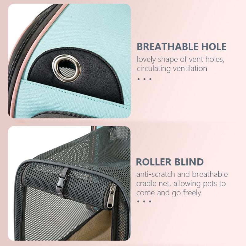 Pet expandable backpack small animals carrier bags breathable