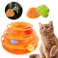 Cat Toy 3 Level Tower Track Roller Toy with Balls