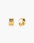 Chunky Flowy Hoop Earrings in Gold
