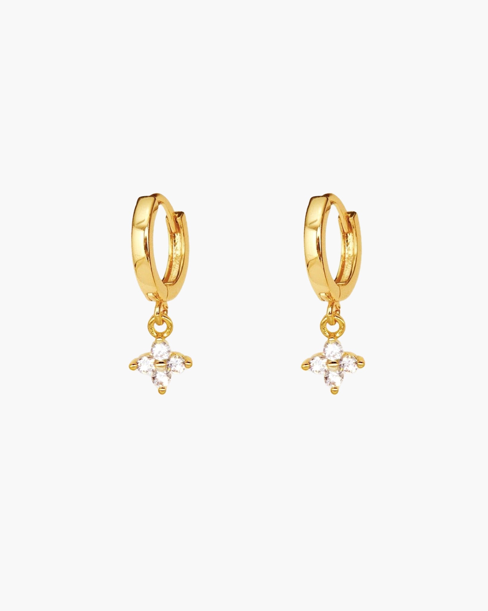 Clover Mini Hoop Earrings in Silver