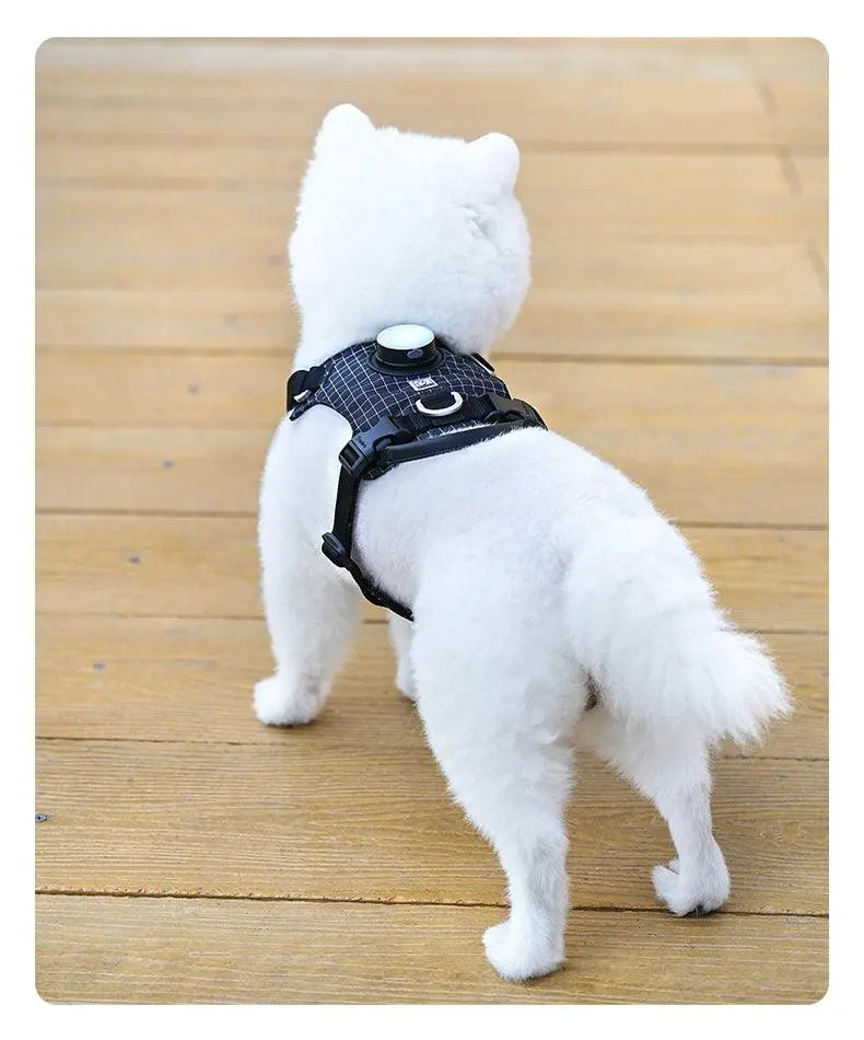 LED Smart Dog Harness (Reflective Design, Tracker Holder)