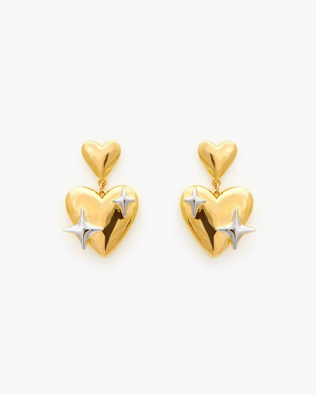 Galaxy in Heart Earrings