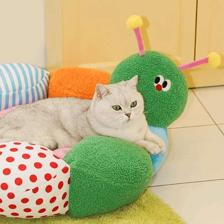 Cozy Caterpillar Pet Bed | Comfort and Calm for Pets