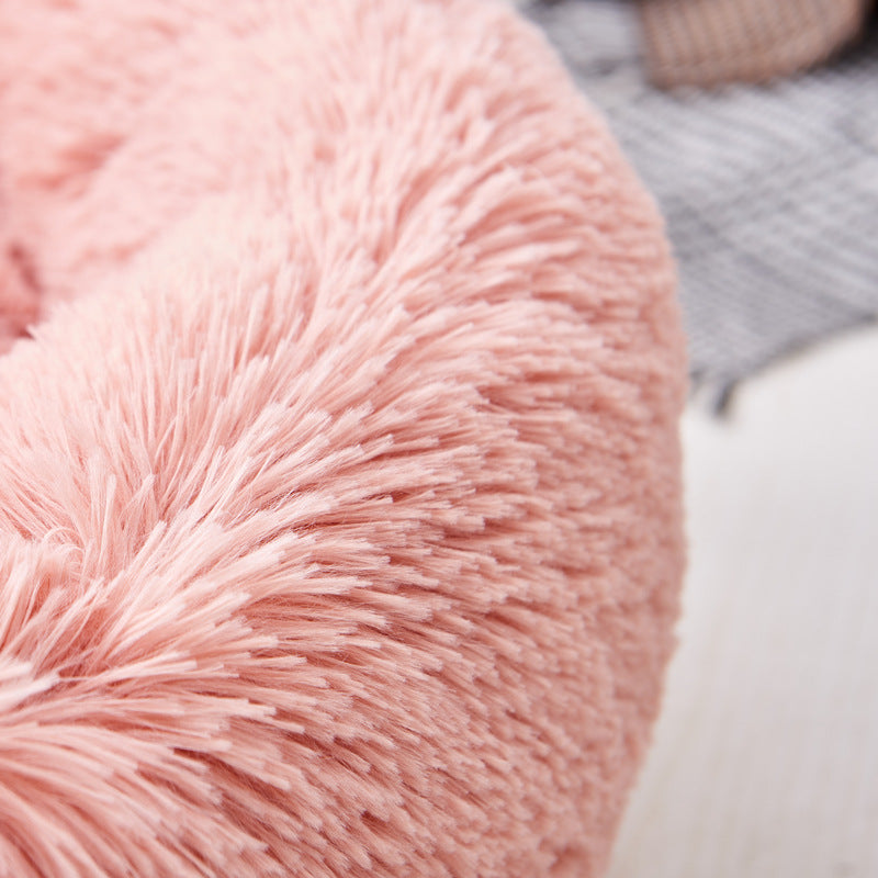 Fuzzy Nest Calming Bed Anti Anxiety Long Plush Pet Bed