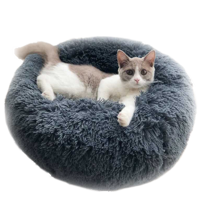 Fuzzy Nest Calming Bed Anti Anxiety Long Plush Pet Bed