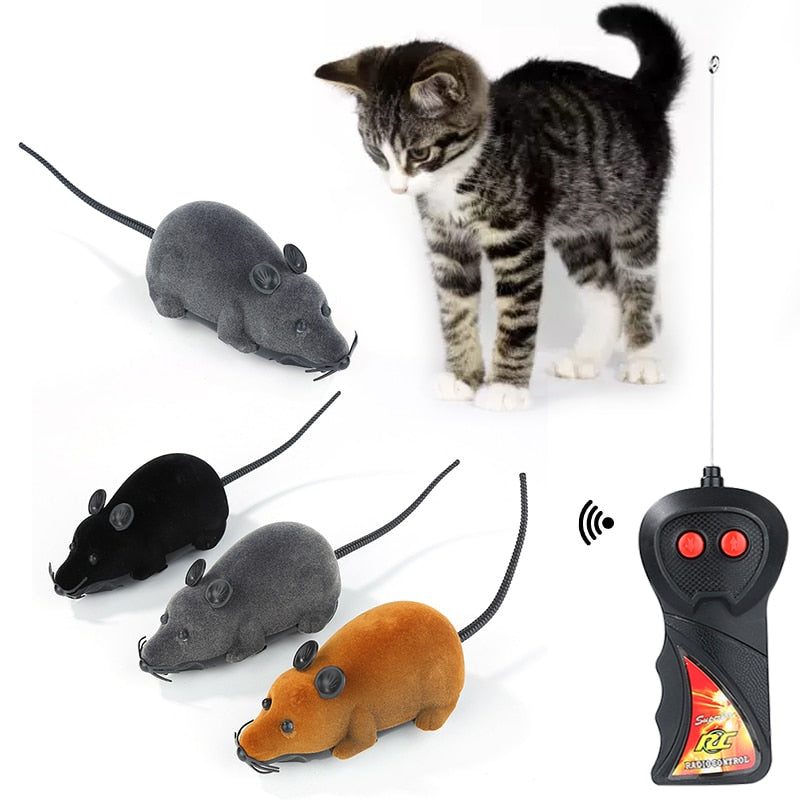 Cat Toys Remote Control Wireless RC Simulation Mouse