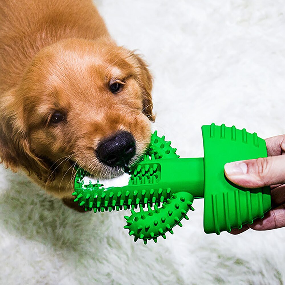 Pet Toothbrush Chew Toy Doggy Brush Stick Soft Rubber dog Teeth Cleaning
