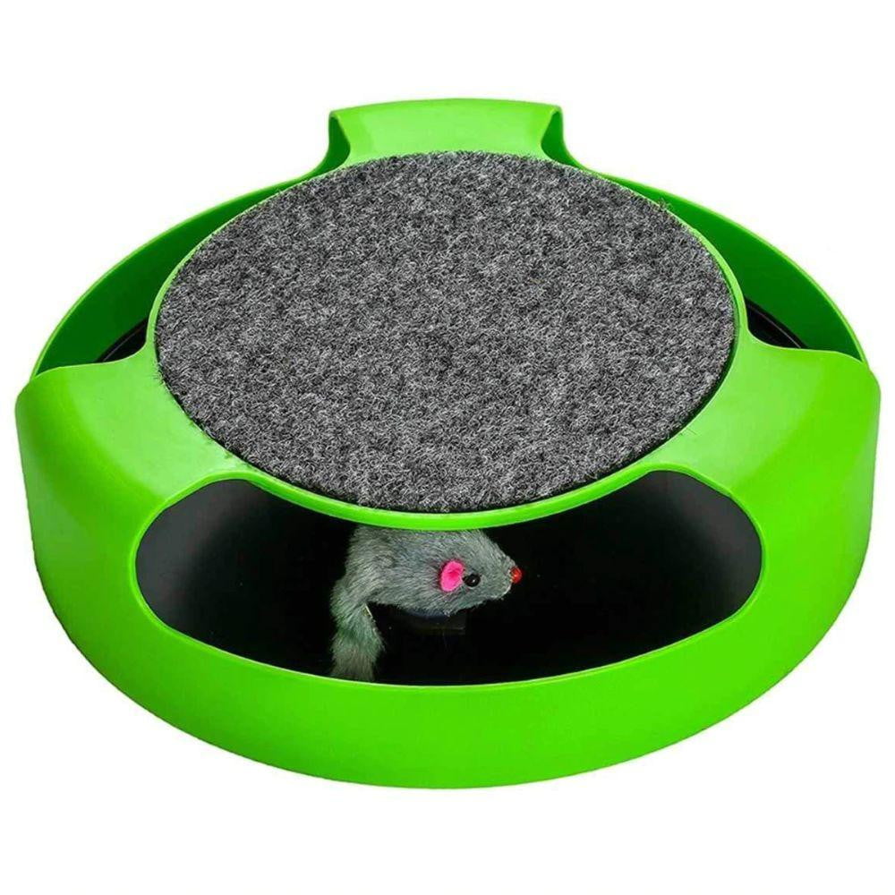 Cat Toy Interactive Cat Toy with Running Mouse and Scratching Pad