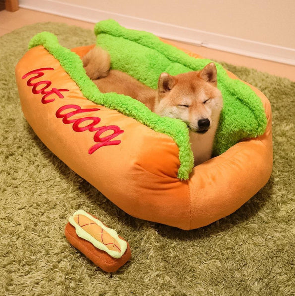 Hot Dog Bed Dog Kennel Mat Warm Soft Bed