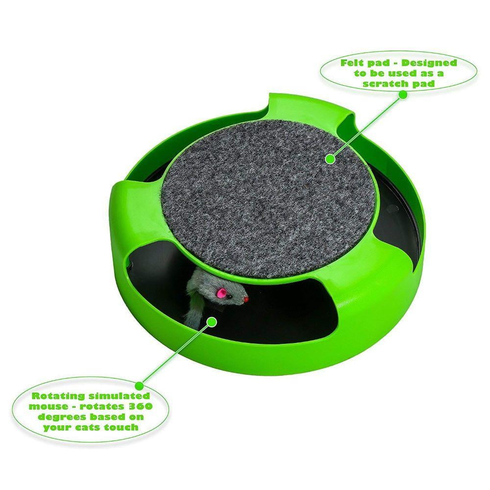Cat Toy Interactive Cat Toy with Running Mouse and Scratching Pad