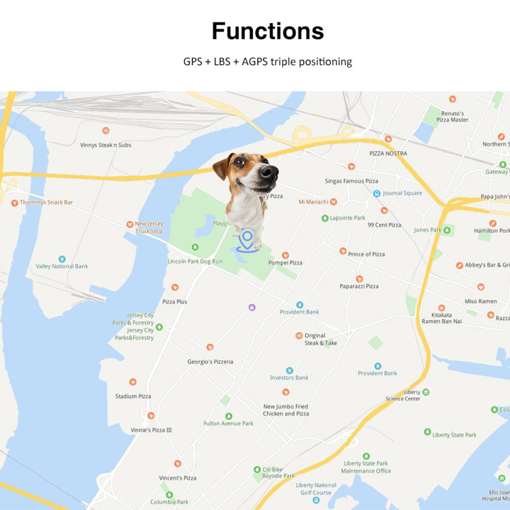 Pet GPS Tracker, Tracking Collar Device Waterproof Suitable For Dogs and Cats