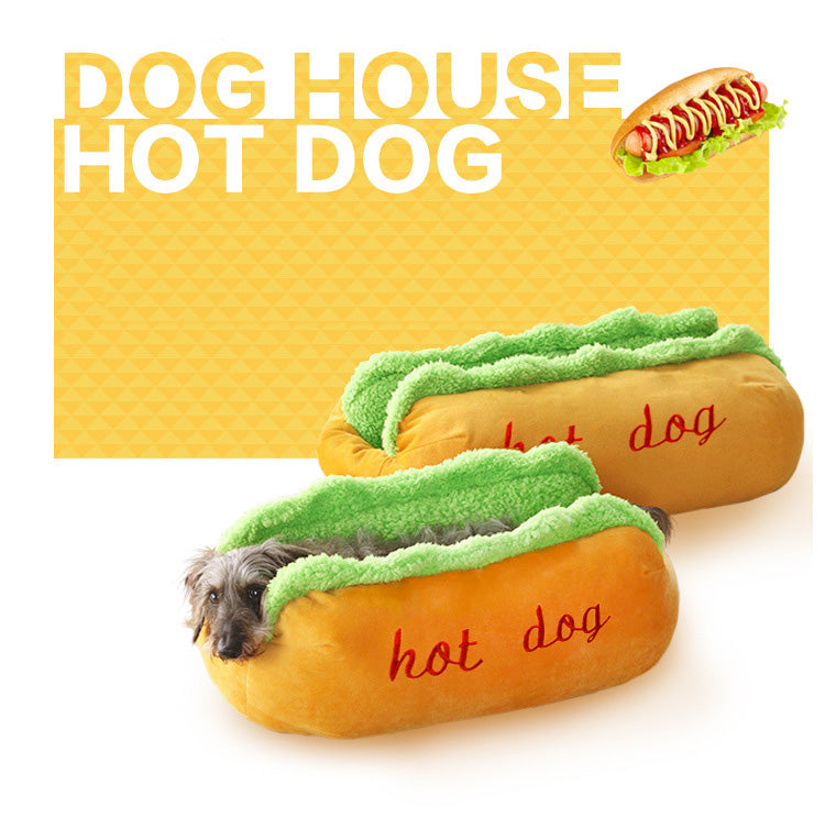 Hot Dog Bed Dog Kennel Mat Warm Soft Bed