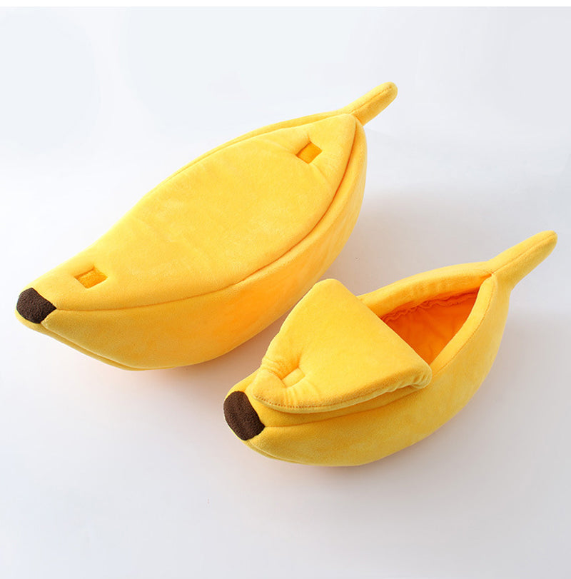 PetCare Soft Banana Shaped Cat Bed
