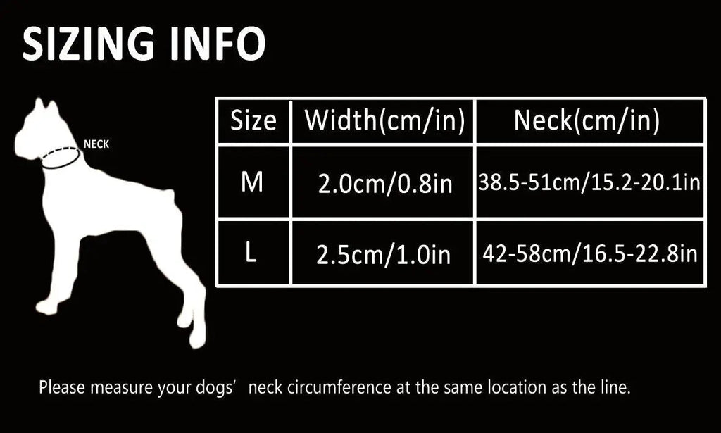Reflective Dog Collar | Adjustable 3M Reflective Training Collar for Large Dogs, High-Visibility & Heavy-Duty Design