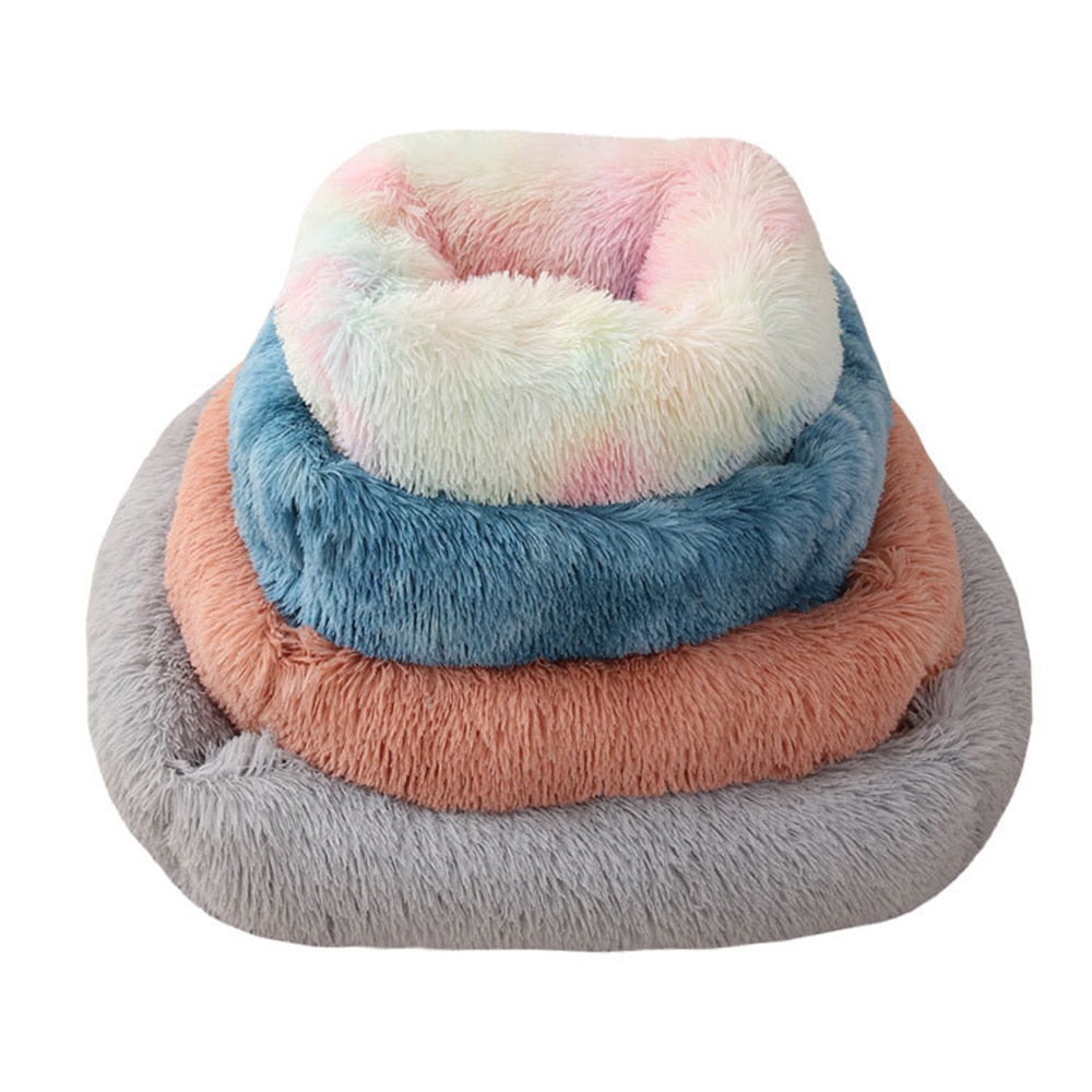 Fuzzy nest dog bed Square Long Plush Pet Bed