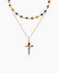 Infinity Rainbow Necklace Set