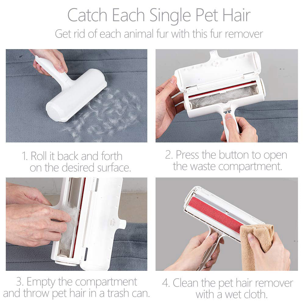 Pet Hair Removel Roller Remover Cleaning Brush Fur Removing Dog Cat Animals Hair Brush