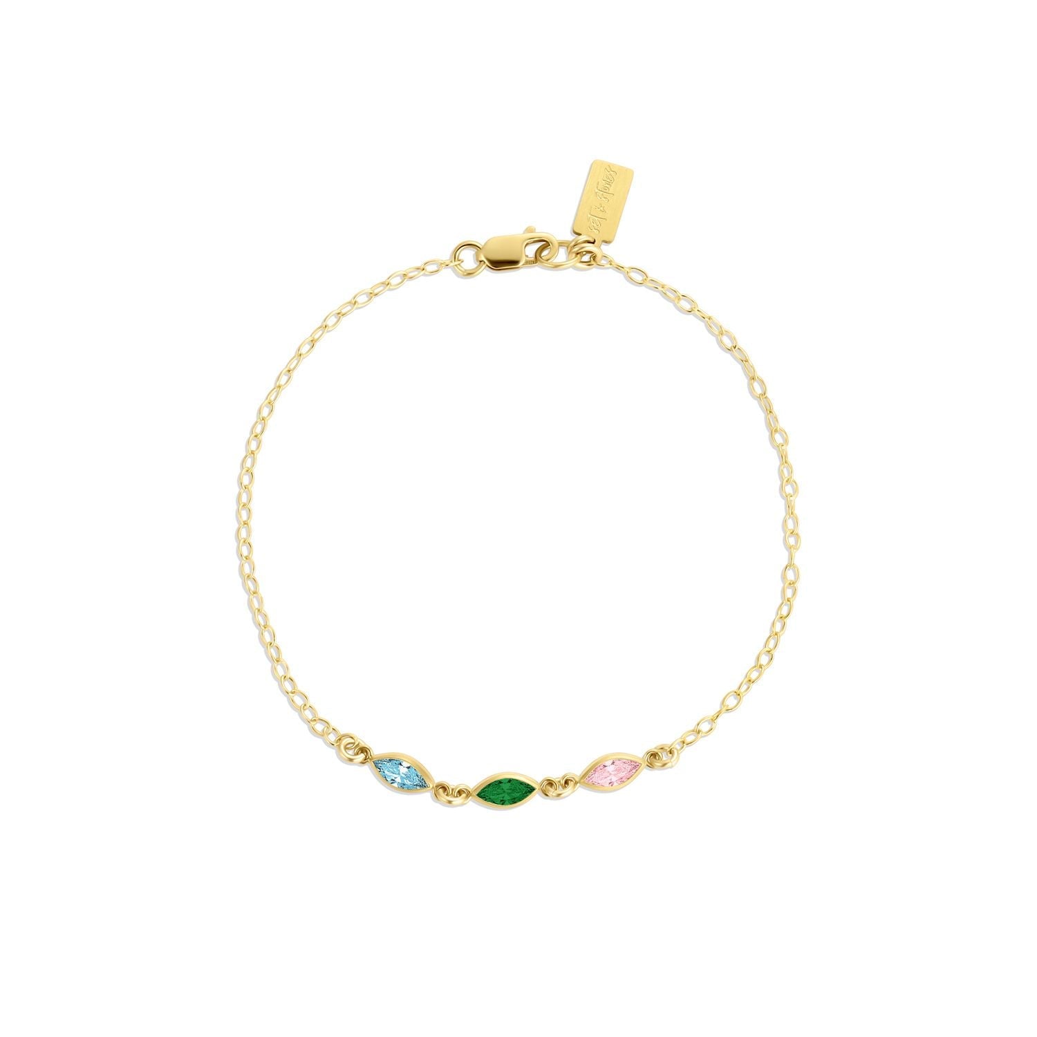 Marquise Multi Birthstone Bracelet