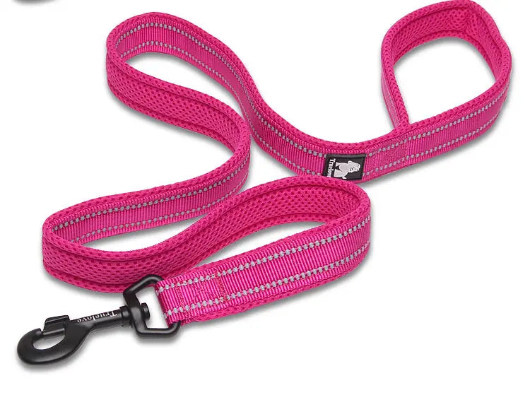 Reflective Mesh Padded Rope Dog Leash – Durable, Comfortable, and Stylish