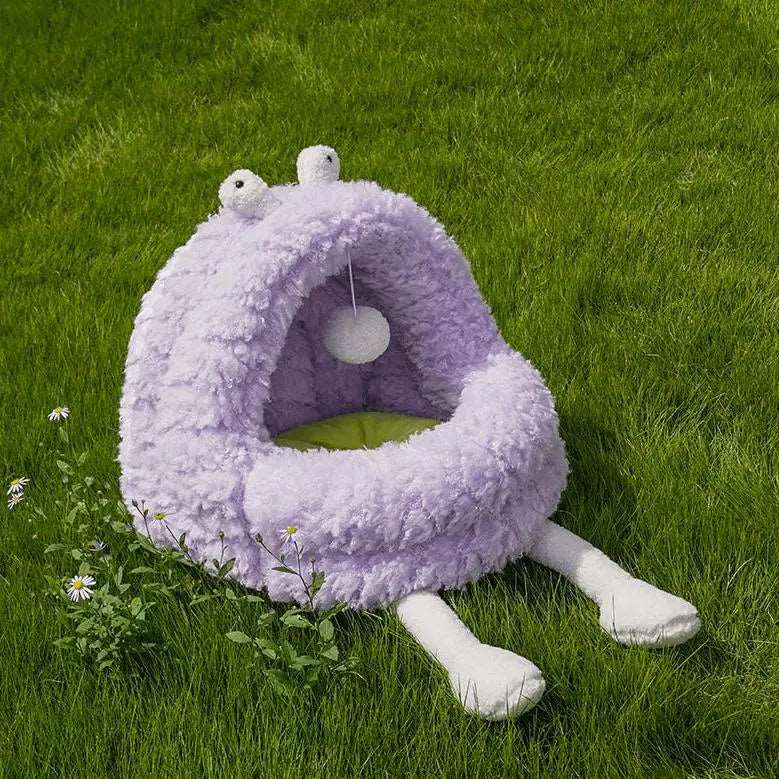 Monster Cat Bed Cave | Cozy & Washable Indoor Bed for Anxious Cats