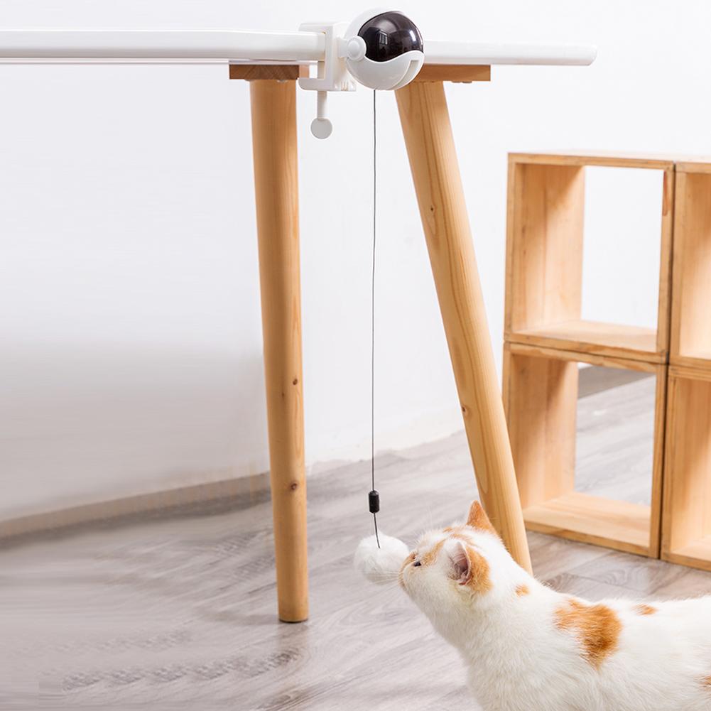New Electric Cat Toy Funny Cat Teaser Ball Toy Automatic Lifting Spring Rod