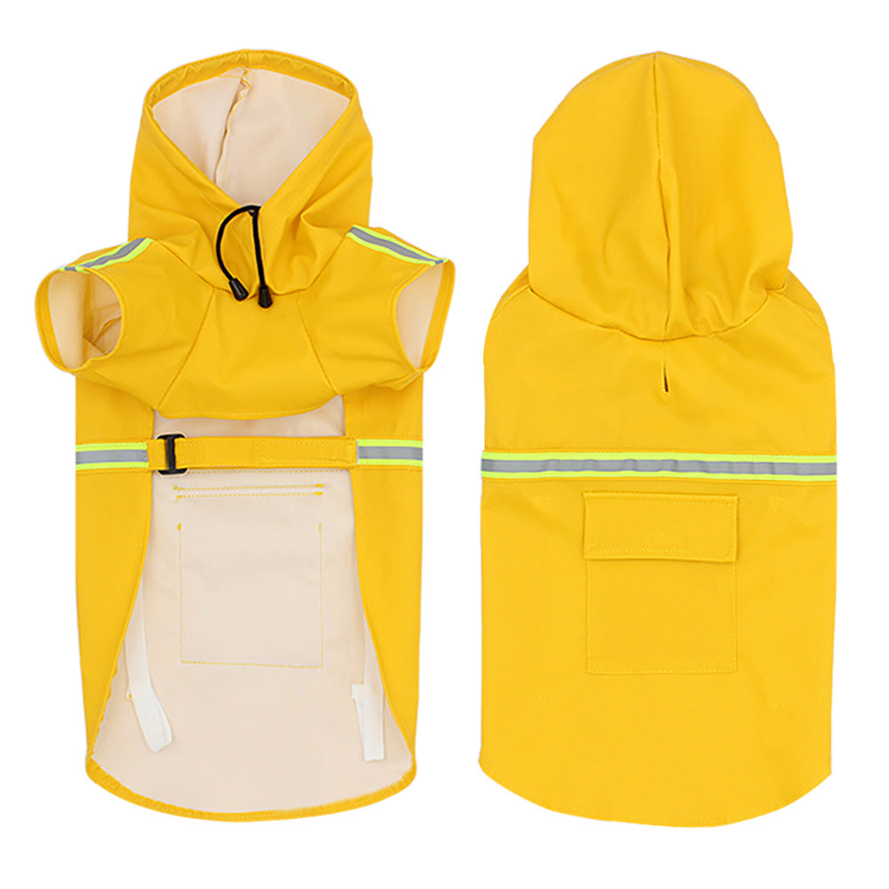 Pet raincoat dog poncho cloak reflective big dog clothes