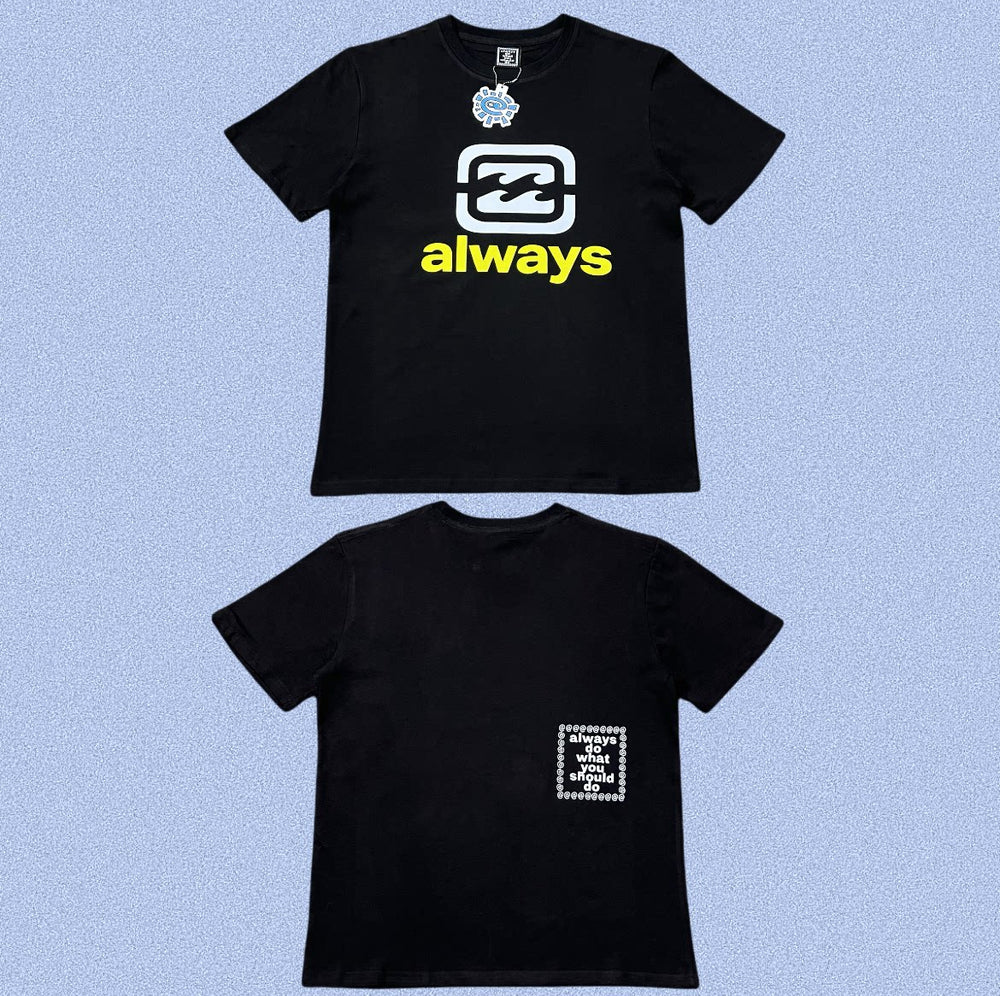 ADWYSD Black Yellow Badge Always Tee