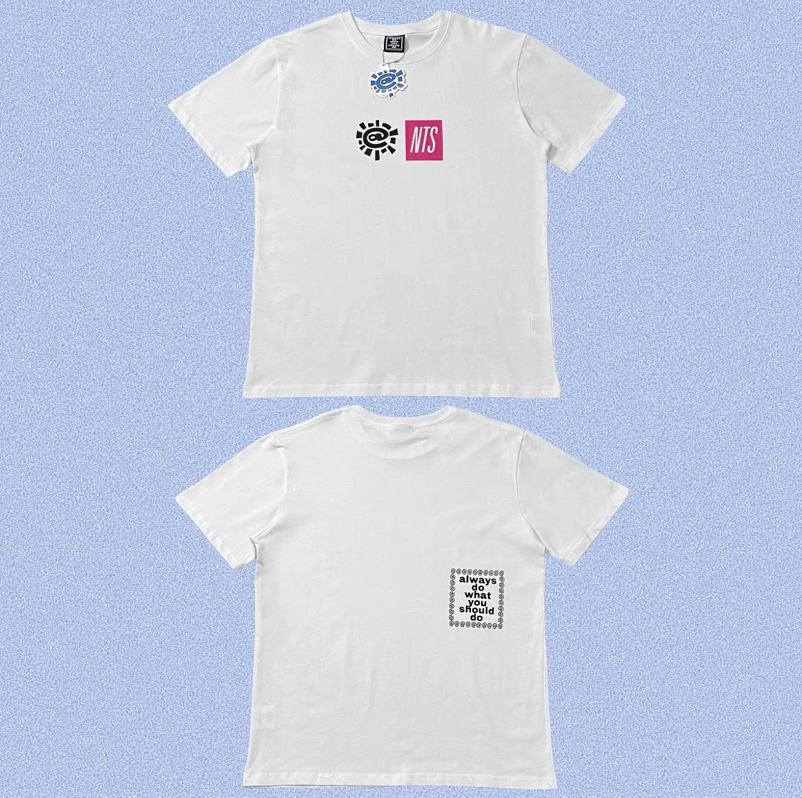 ADWYSD White Small Mixed‑Logo Tee