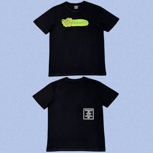 ADWYSD Black Yellow Bar Graphic Tee
