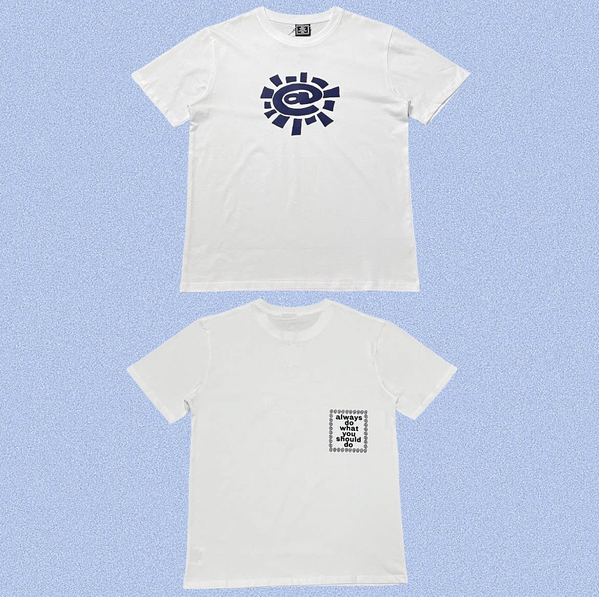 ADWYSD White Navy Sun Symbol Tee