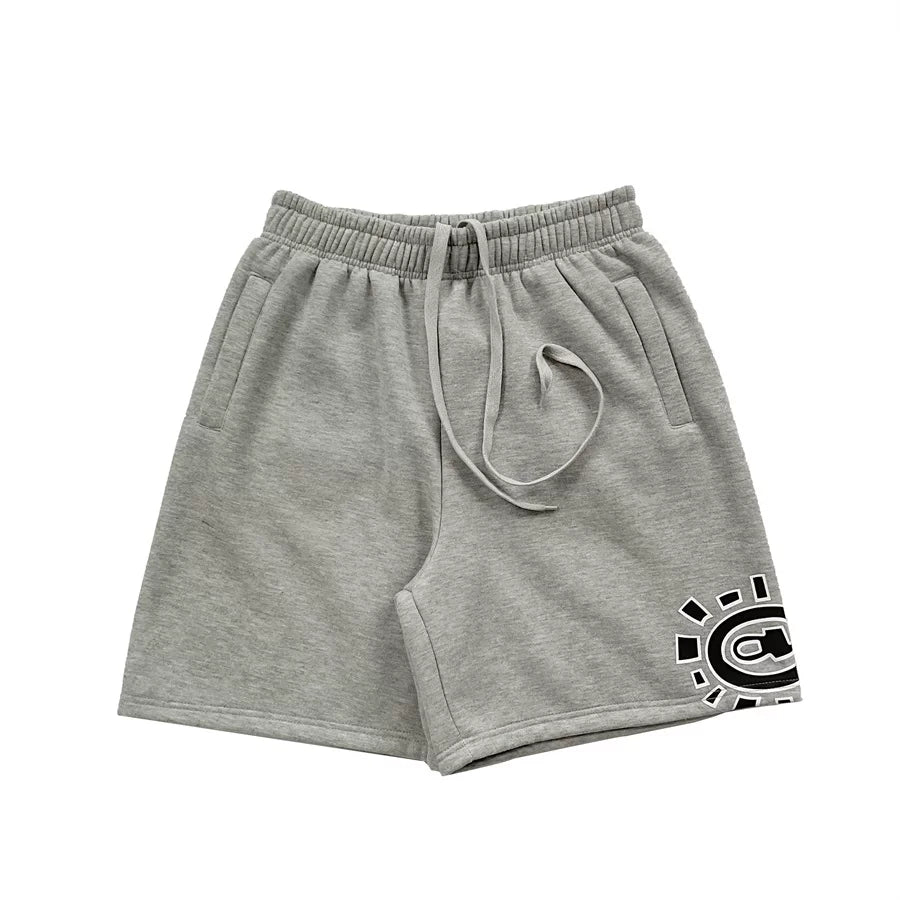 ADWYSD Heather Grey Sun Print Sweat Shorts