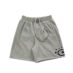 ADWYSD Heather Grey Sun Print Sweat Shorts