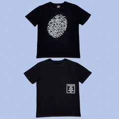 ADWYSD Black White Fingerprint Art Tee
