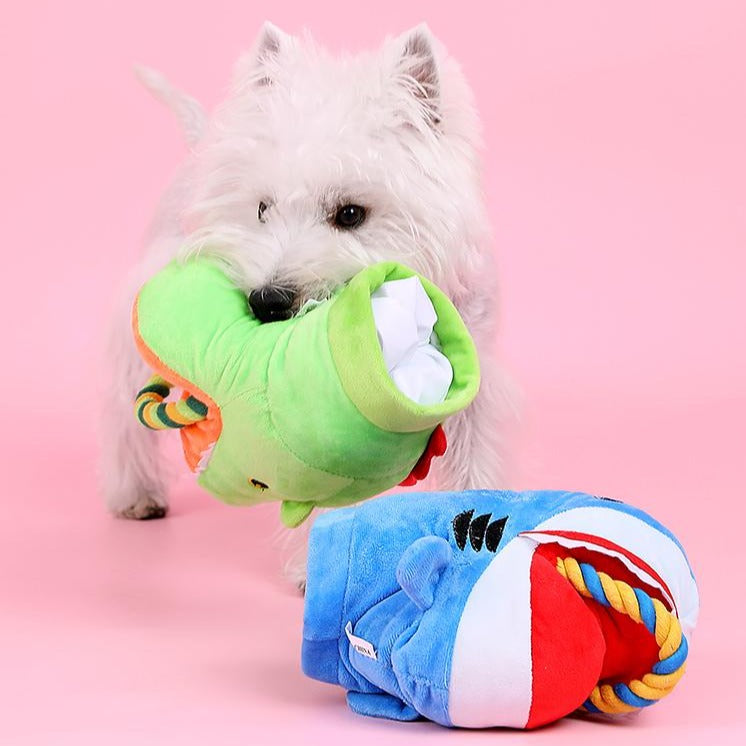Dog Toy Shark Pet Plush Training Toy