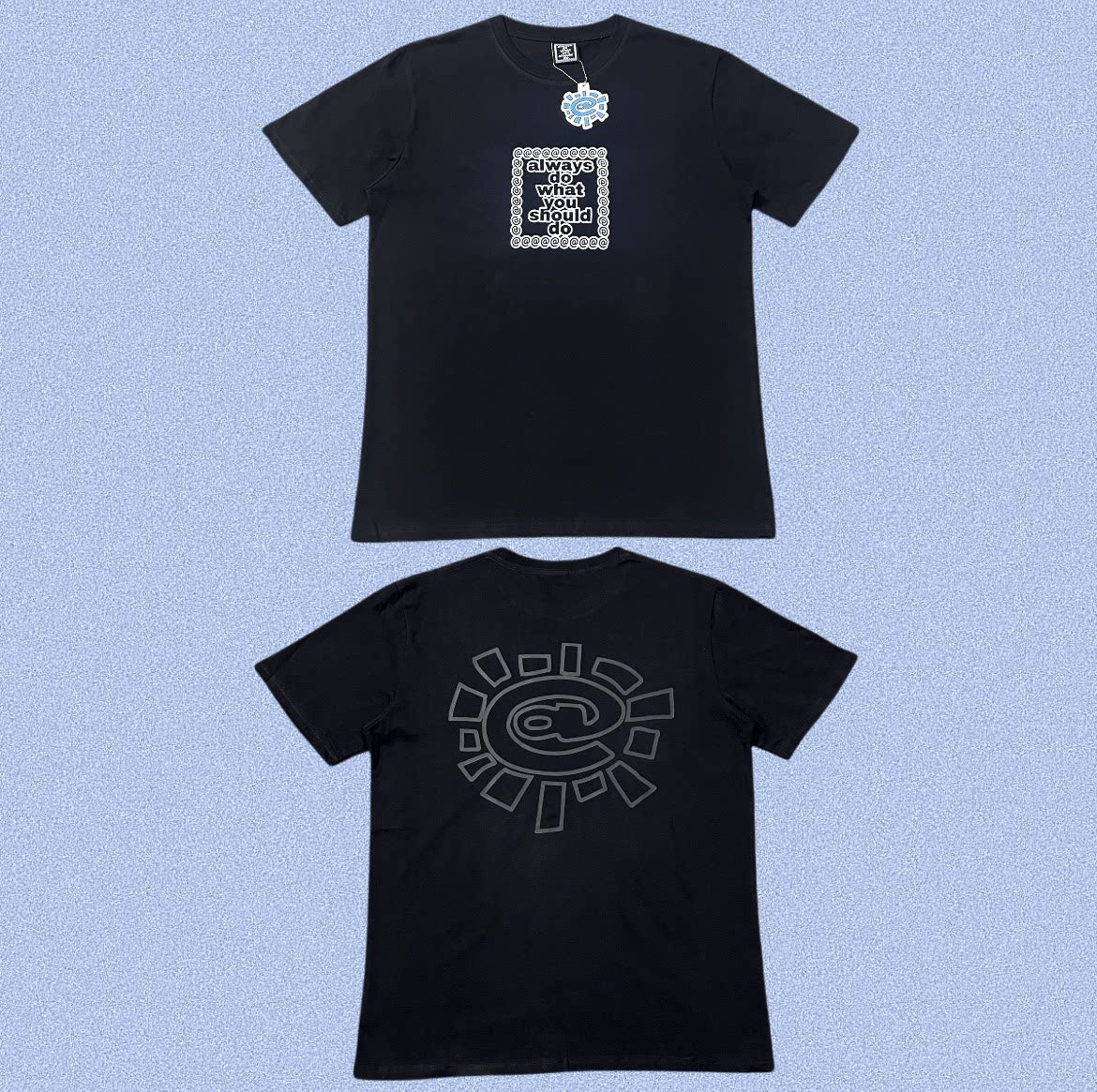 ADWYSD Black Sun Totem Double‑Print Tee