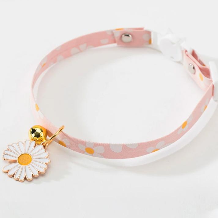 Pet Collar Daisy Cat Neck Jewelry Bell