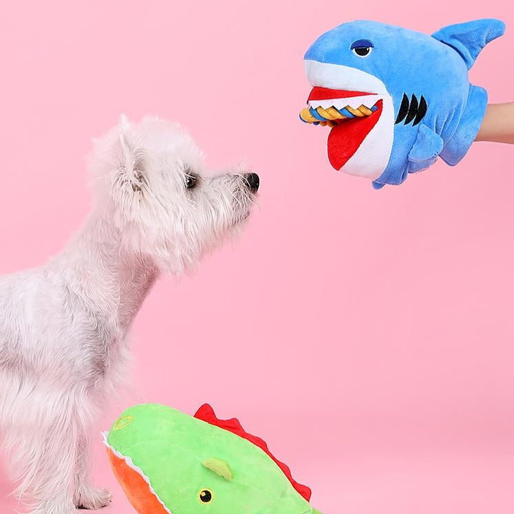 Dog Toy Shark Pet Plush Training Toy