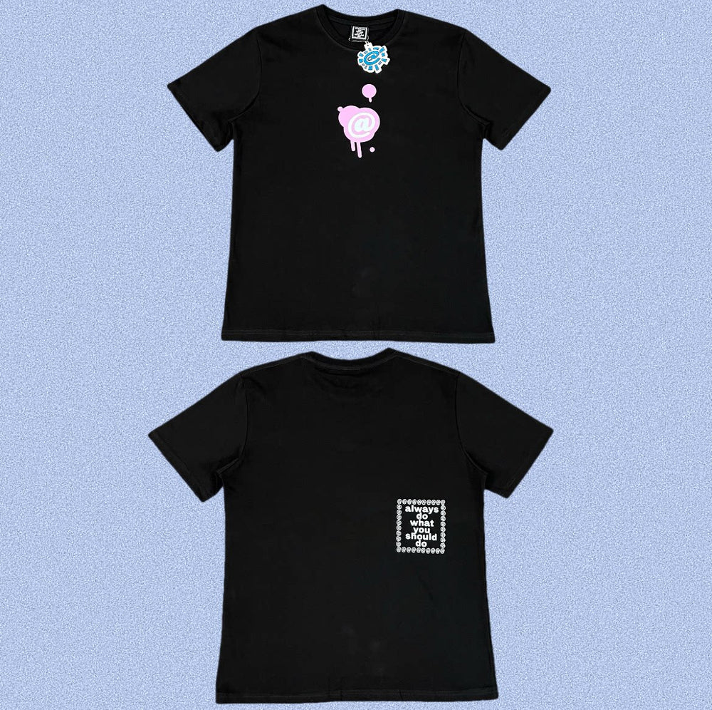 ADWYSD Black Pink Drip Graphic Tee