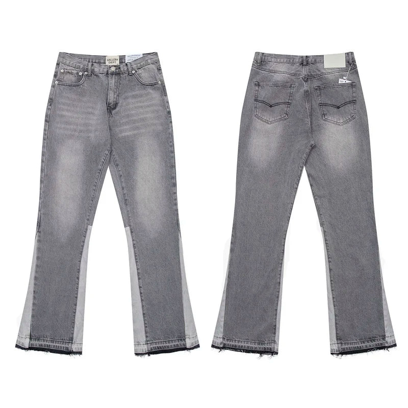 Gallery Dept Grey Splice Flare Jeans