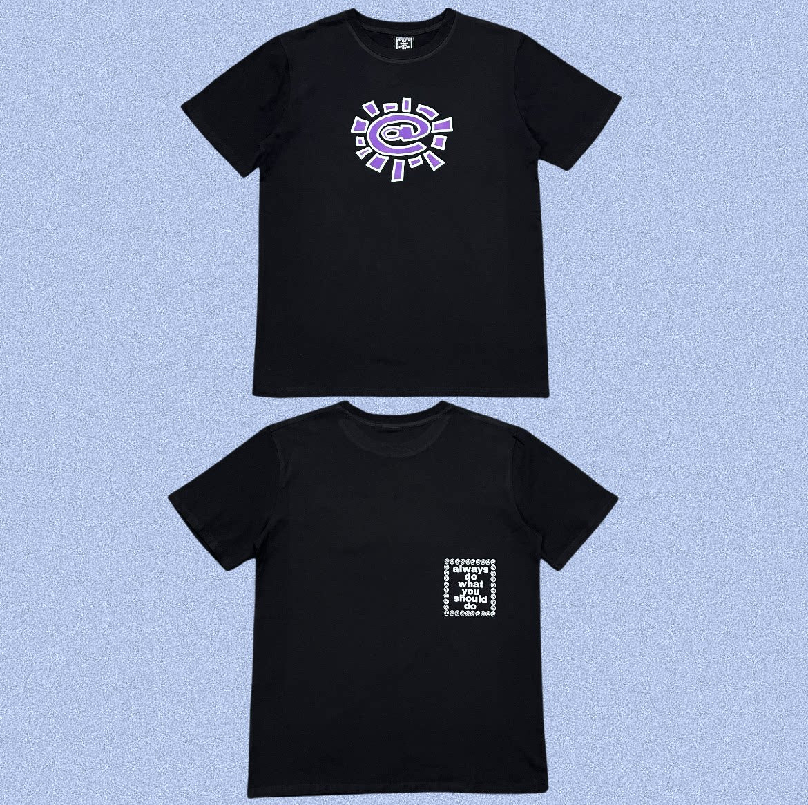 ADWYSD Black Purple Sun Icon Tee