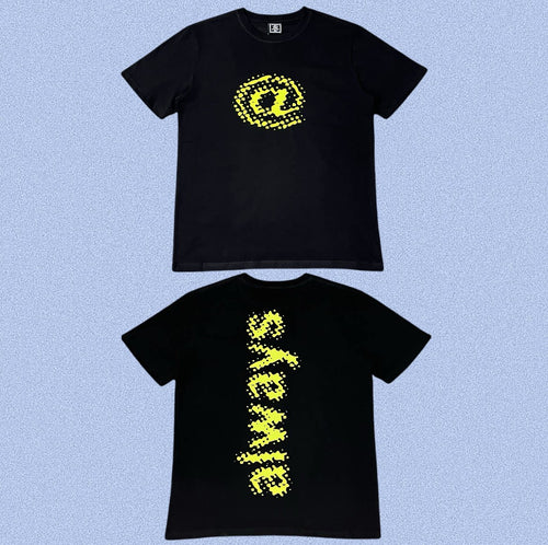 ADWYSD Black Yellow Double‑Sided Print Tee