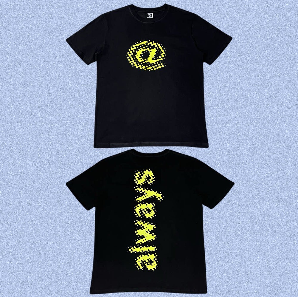 ADWYSD Black Yellow Double‑Sided Print Tee