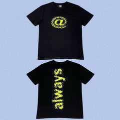 ADWYSD Black Yellow Double‑Sided Print Tee