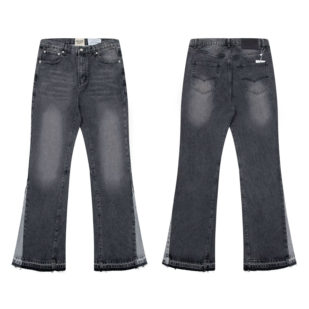 Gallery Dept Dark Grey Faded Flare Jeans