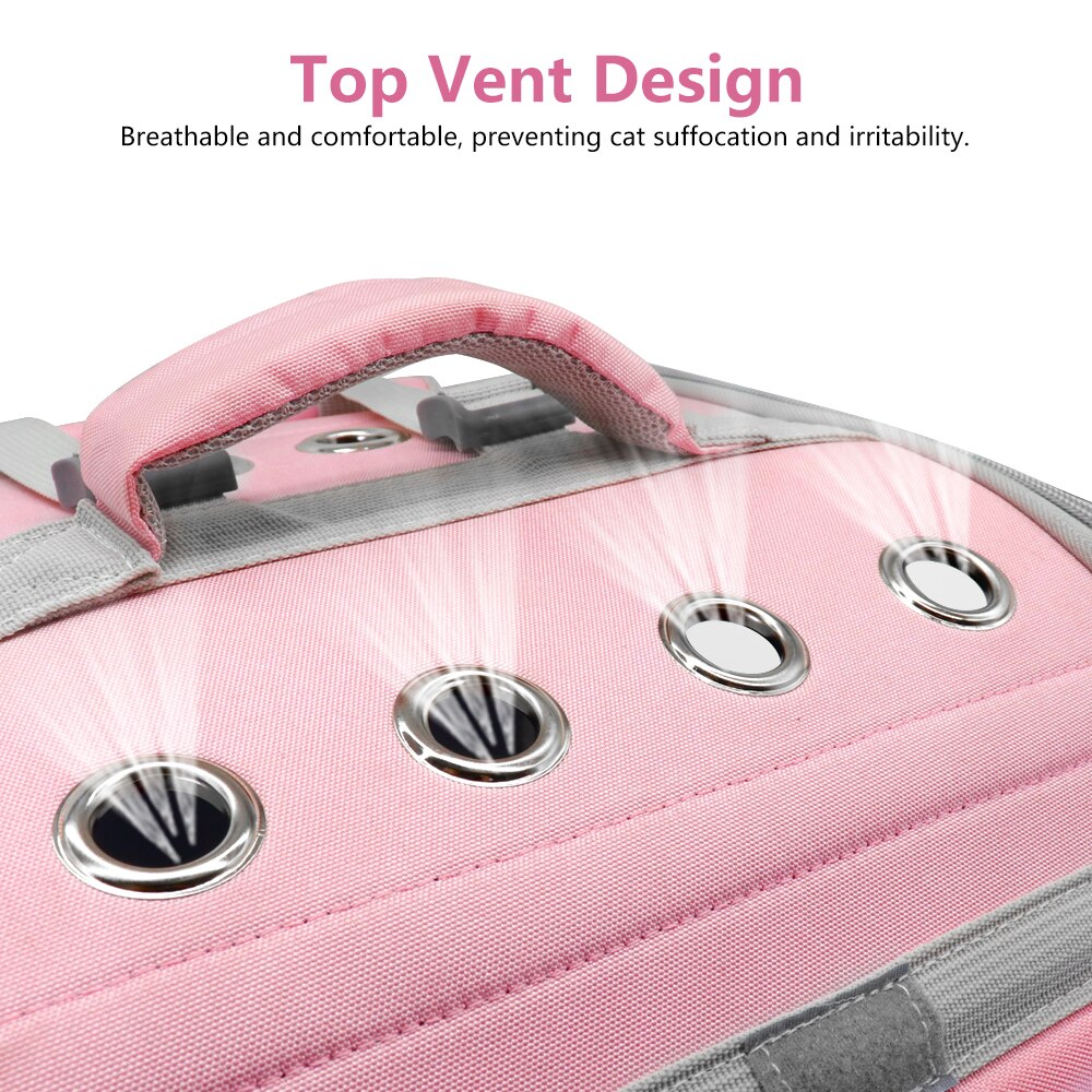 Pet cat carrier backpack breathable cat travel outdoor shoulder bag