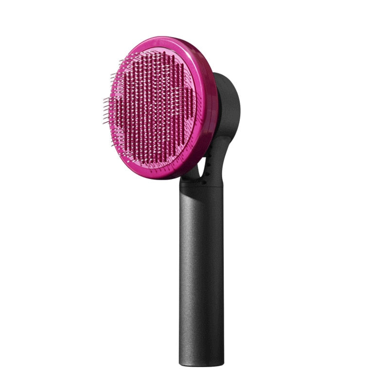 Pet Hair Remover Brush Cat Grooming Comb Effectively Self Cleaning